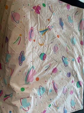 Pottery Barn Kids Pastel Space & Hearts Duvet Cover